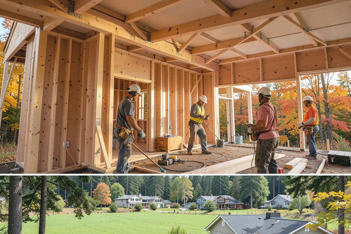 Porch Steps Construction in Lyman, Skagit County, WA - Dry, mild conditions are best for footings and finishing, so late spring through early fall is ideal.
