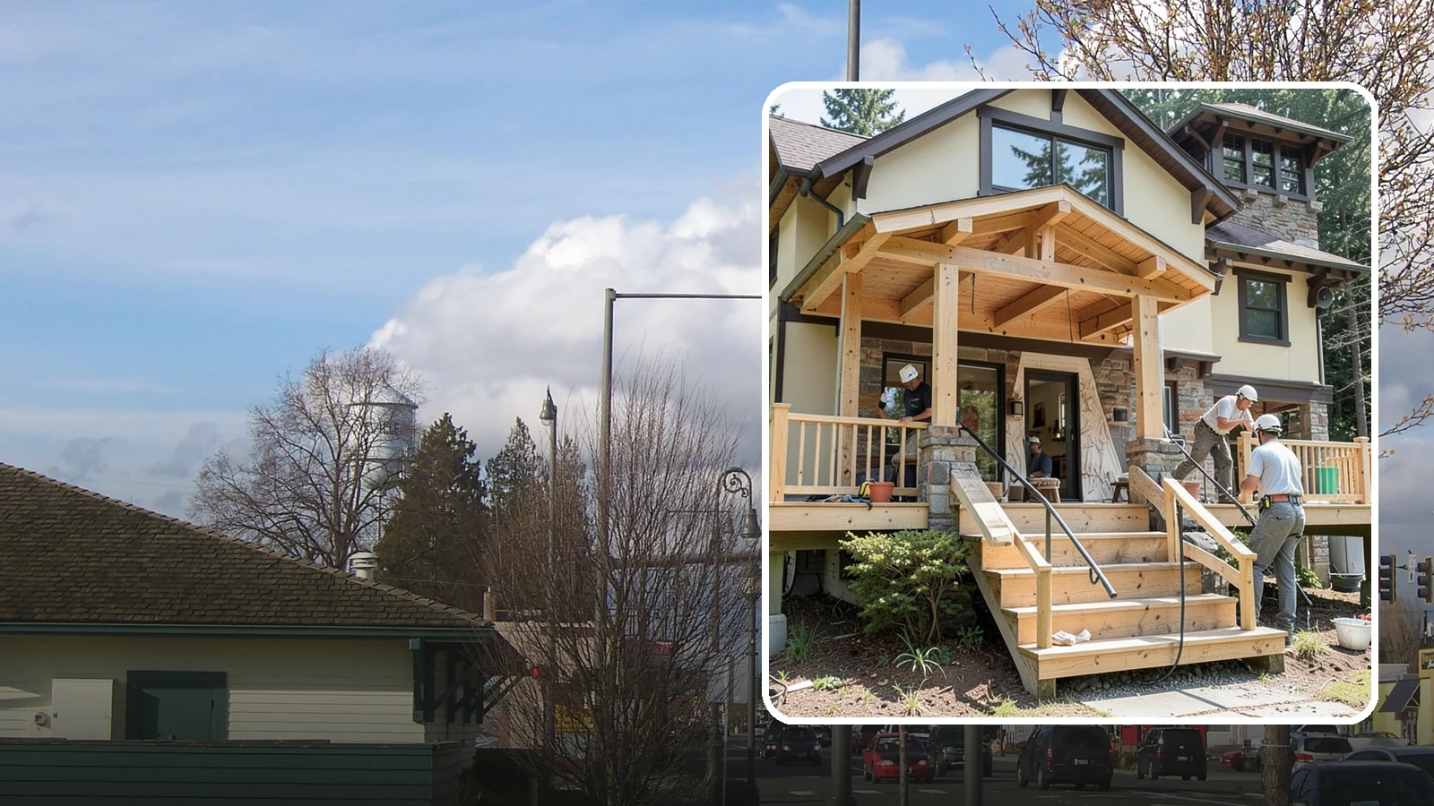Porch Steps Construction in Marysville, Snohomish County, WA - Constructing sturdy porch steps that safely connect your porch to the yard and match your home's style.