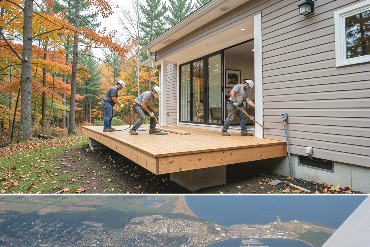 Porch Steps Construction in Oak Harbor, Island County, WA - Dry, mild conditions are best for footings and finishing, so late spring through early fall is ideal.