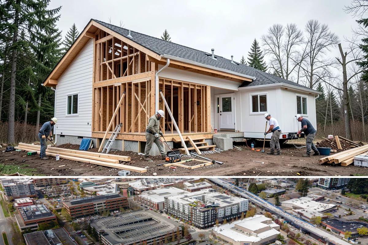 Porch Steps Construction in Redmond, King County, WA - Dry, mild conditions are best for footings and finishing, so late spring through early fall is ideal.