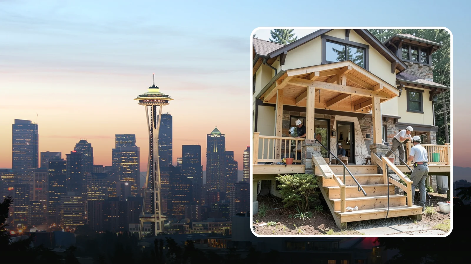 Porch Steps Construction in Seattle, King County, WA - Constructing sturdy porch steps that safely connect your porch to the yard and match your home's style.