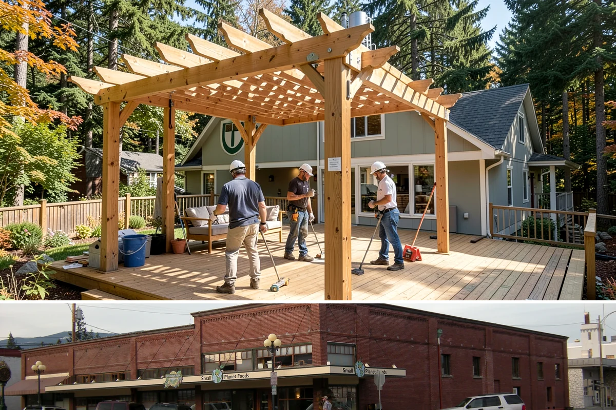 Porch Steps Construction in Sedro-Woolley, Skagit County, WA - Dry, mild conditions are best for footings and finishing, so late spring through early fall is ideal.