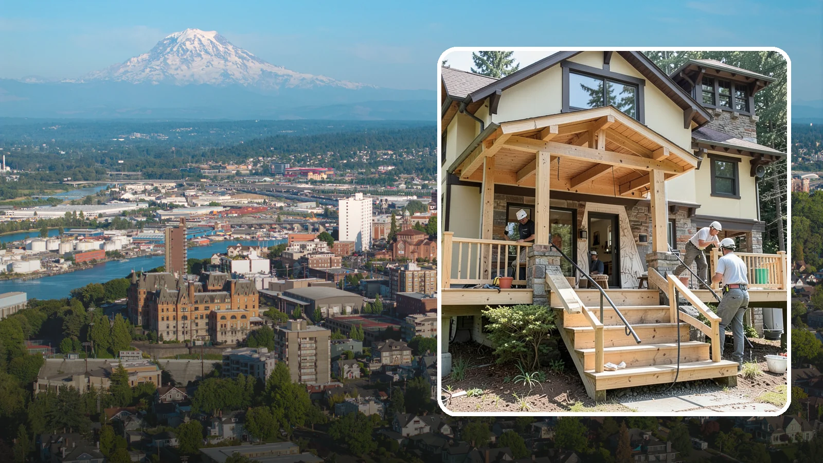Porch Steps Construction in Tacoma, Pierce County, WA - Constructing sturdy porch steps that safely connect your porch to the yard and match your home's style.