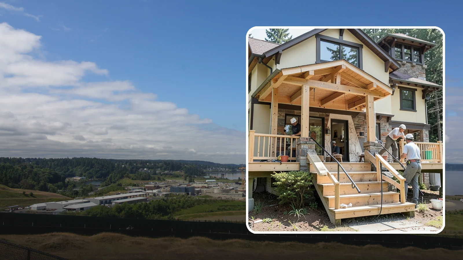Porch Steps Construction in University Place, Pierce County, WA - Constructing sturdy porch steps that safely connect your porch to the yard and match your home's style.
