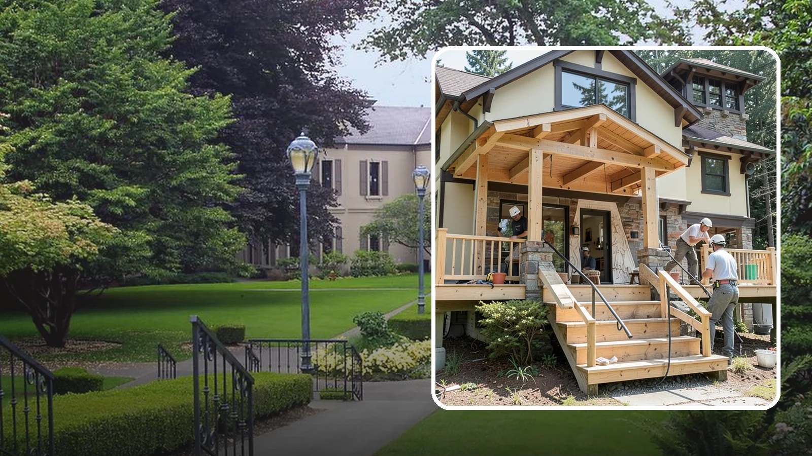 Porch Steps Construction in Woodinville, King County, WA - Constructing sturdy porch steps that safely connect your porch to the yard and match your home's style.