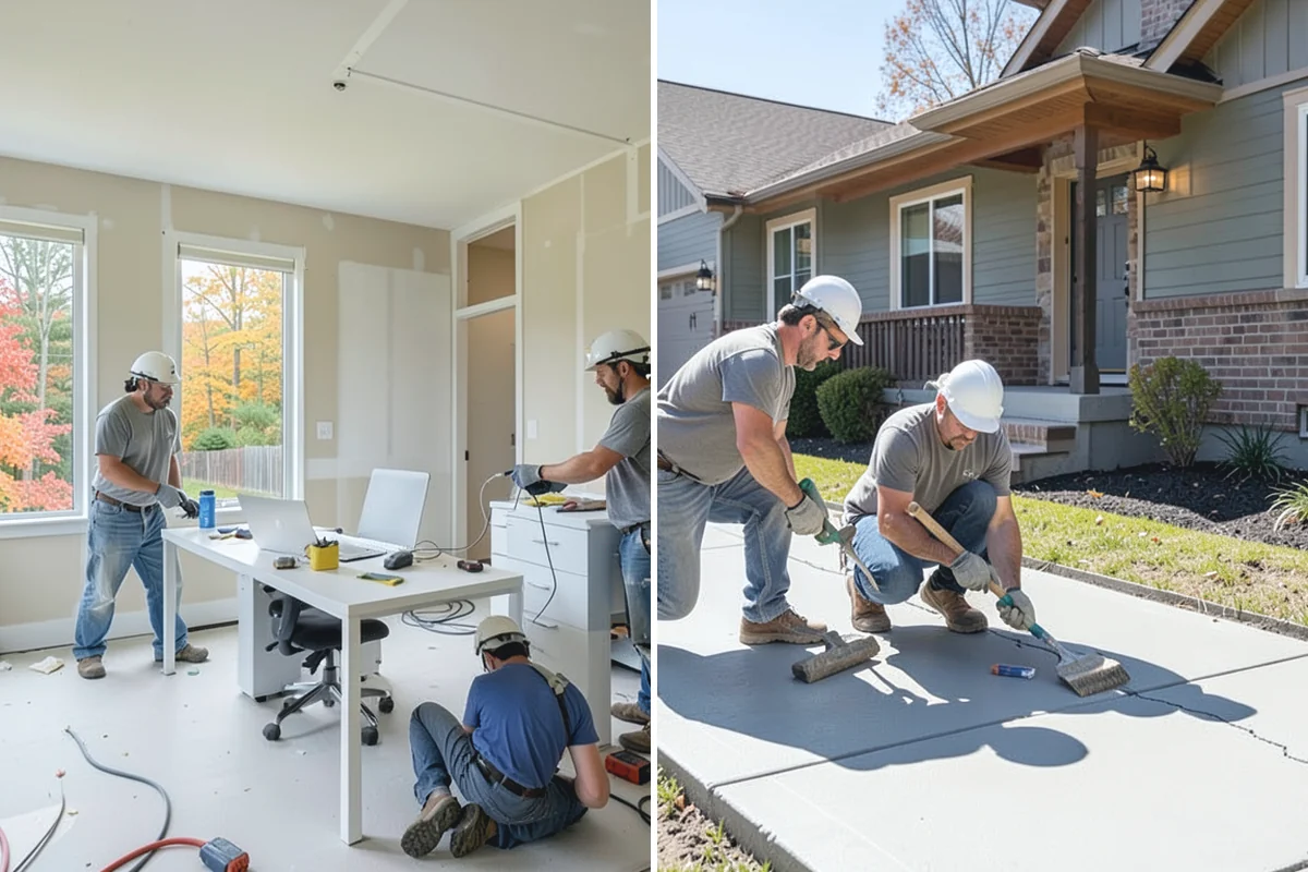 Porch Steps Construction in Woodinville, King County, WA - Measure the porch height and plan the rise and run