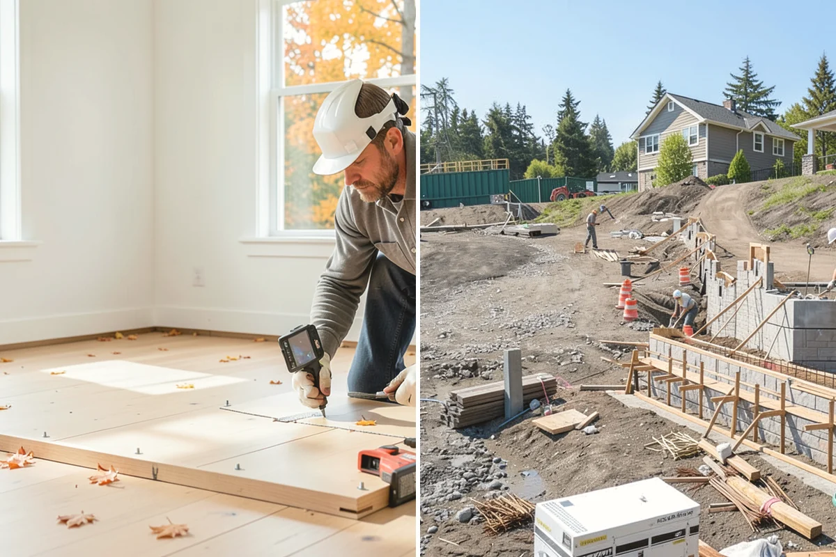 Porch Steps Construction in Yarrow Point, King County, WA - Measure the porch height and plan the rise and run