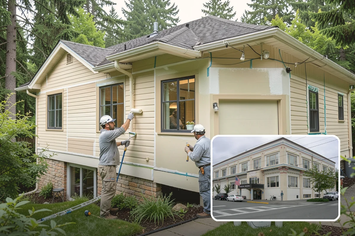 Portico Construction in Anacortes, Skagit County, WA - Shelters the entry from rain