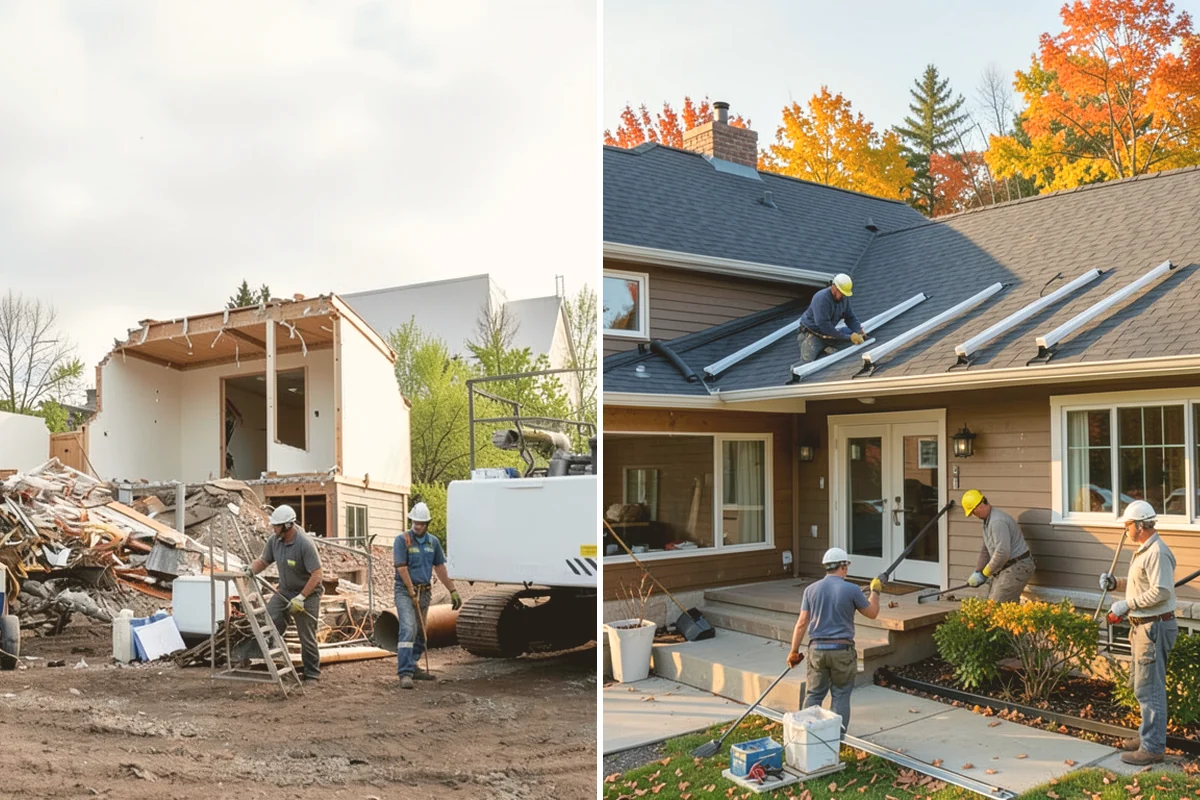 Portico Construction in Bellevue, King County, WA - Design the portico to match your facade