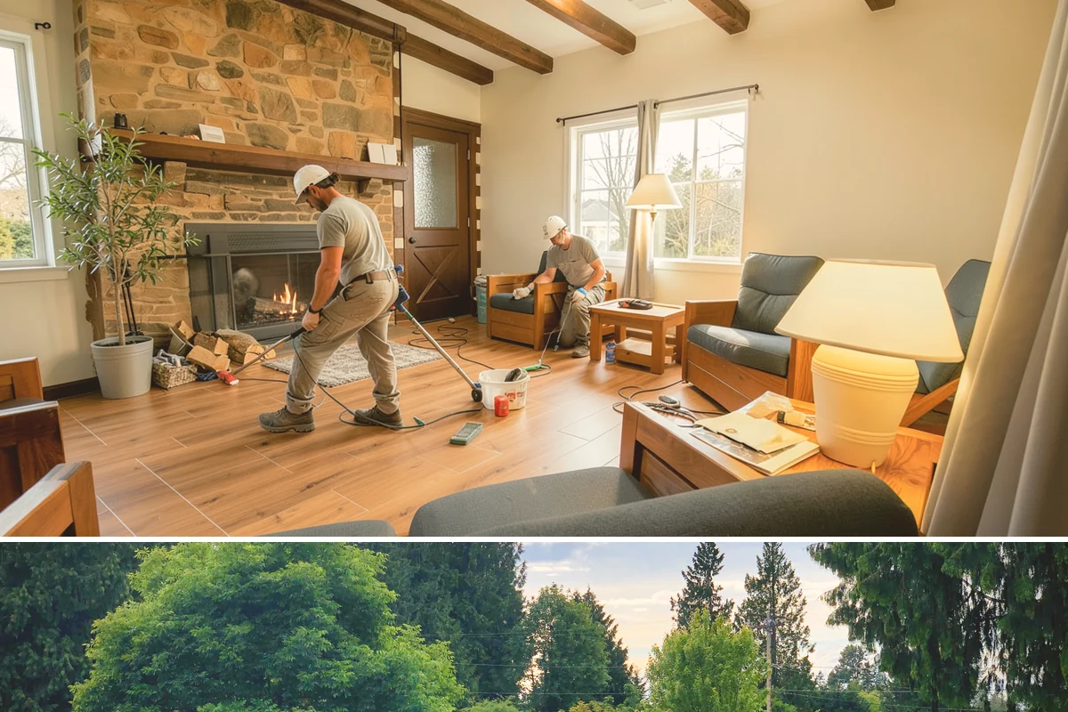 Portico Construction in Bonney Lake, Pierce County, WA - Setting footings and framing the roof are best done in dry weather so connections seal properly.