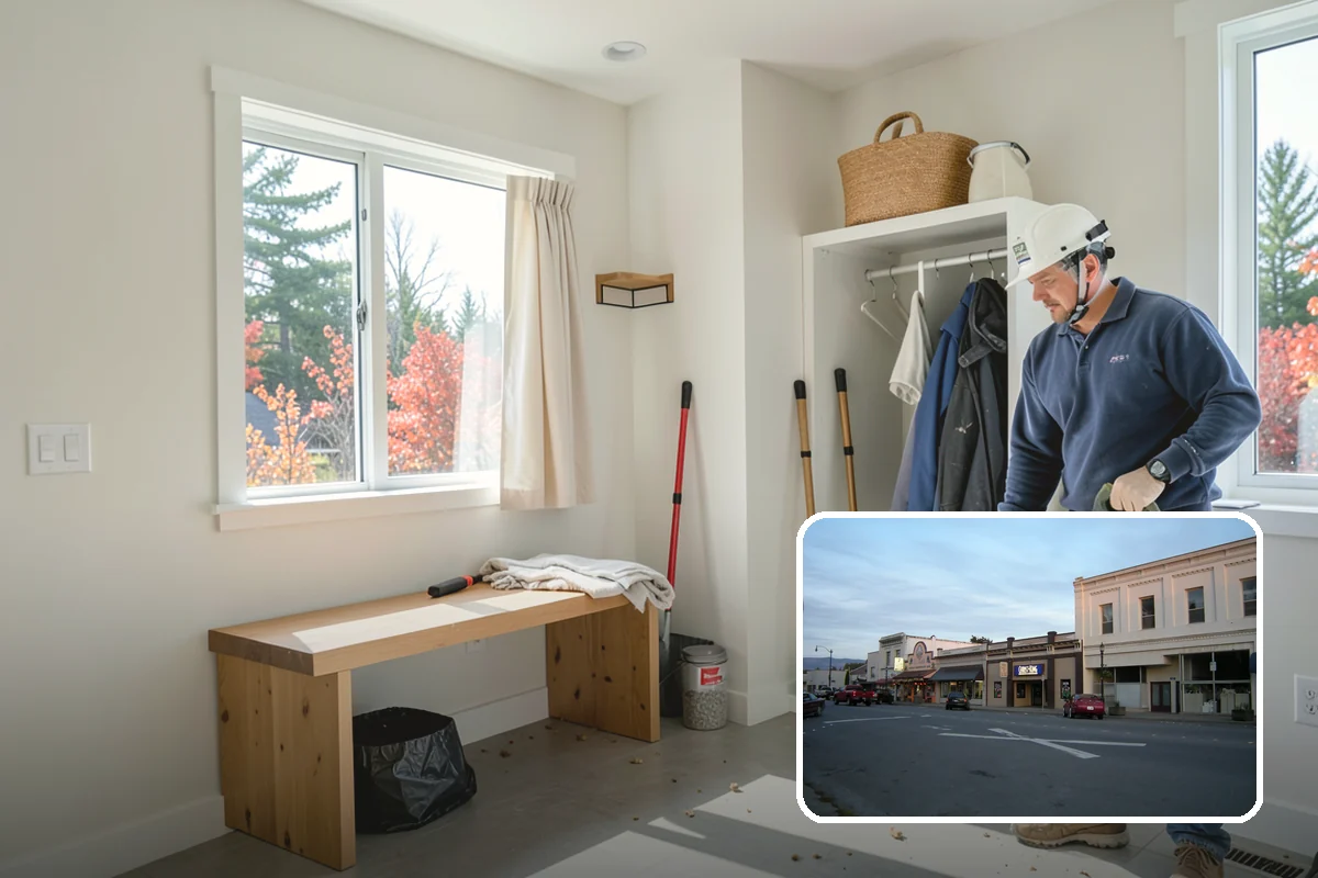 Portico Construction in Burlington, Skagit County, WA - Shelters the entry from rain