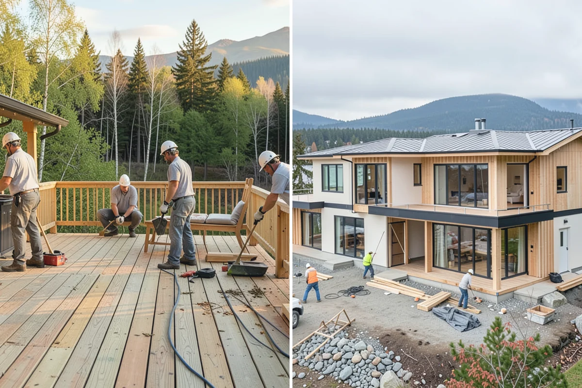 Portico Construction in Coupeville, Island County, WA - Design the portico to match your facade