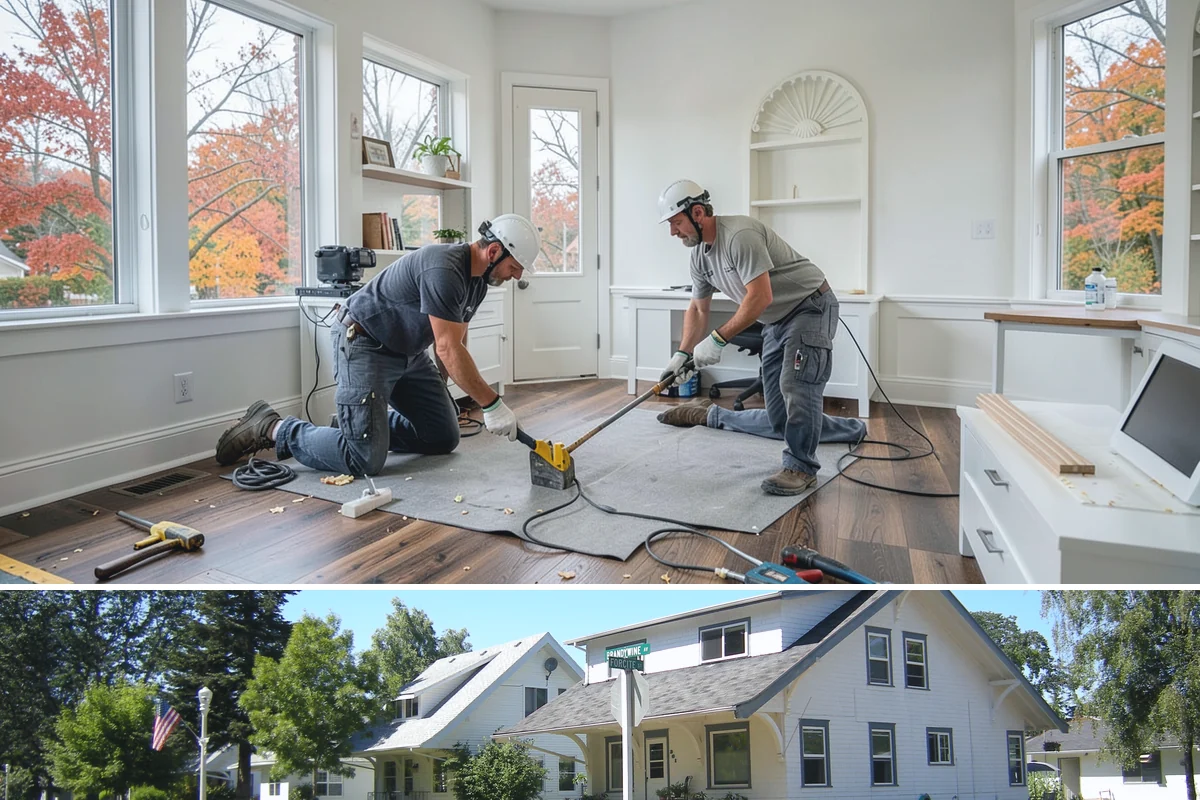 Portico Construction in DuPont, Pierce County, WA - Setting footings and framing the roof are best done in dry weather so connections seal properly.