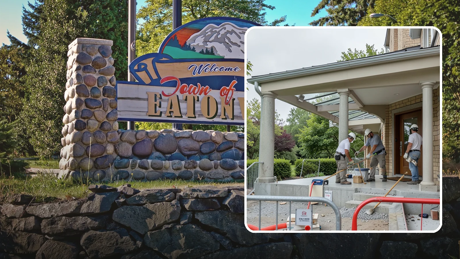 Portico Construction in Eatonville, Pierce County, WA - A portico adds a covered, columned entry structure that shelters your front door and elevates curb appeal.