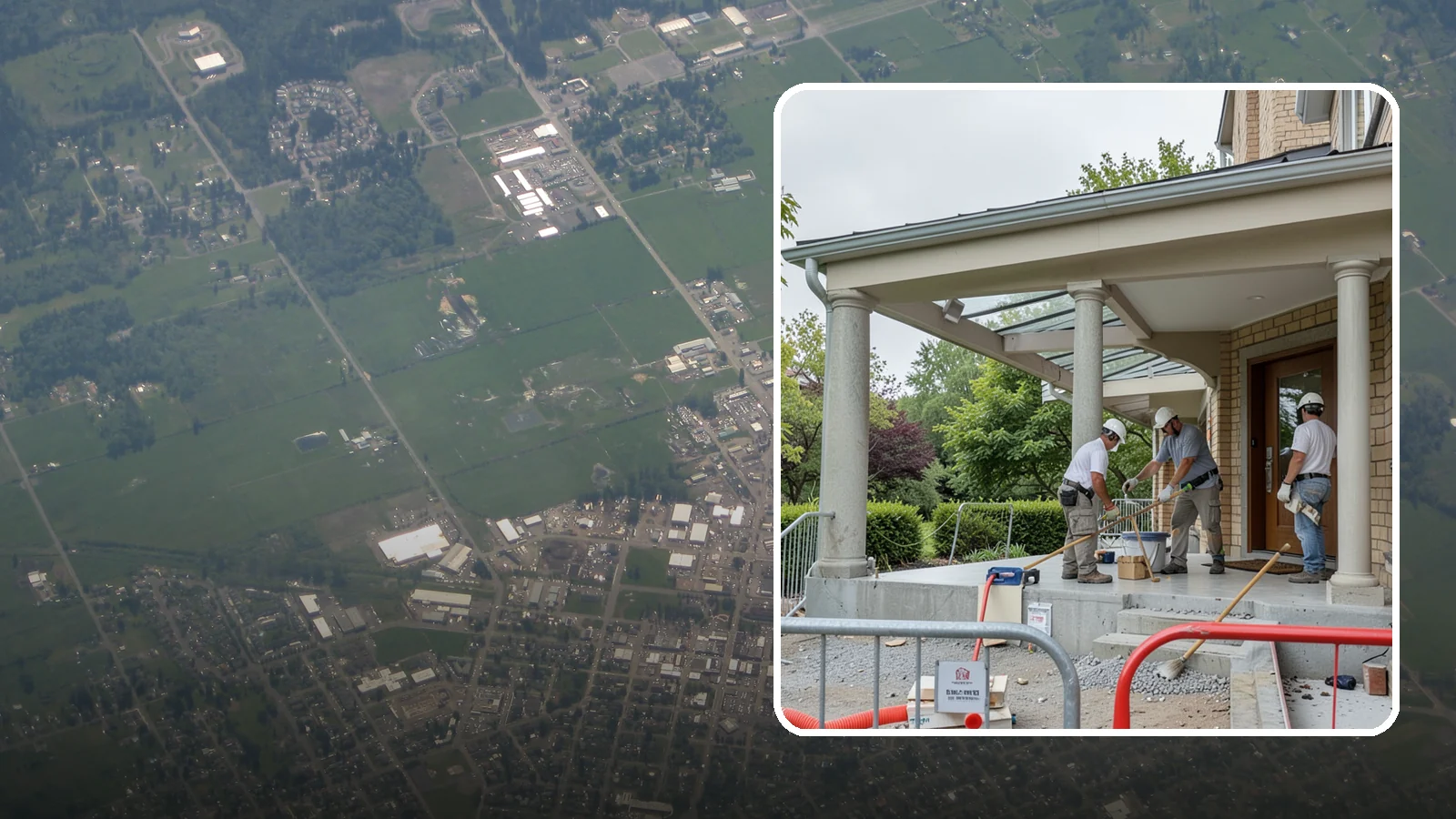 Portico Construction in Enumclaw, King County, WA - A portico adds a covered, columned entry structure that shelters your front door and elevates curb appeal.