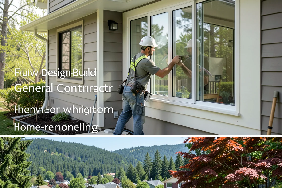 Portico Construction in Index, Snohomish County, WA - Setting footings and framing the roof are best done in dry weather so connections seal properly.