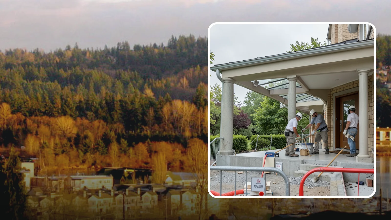 Portico Construction in Kenmore, King County, WA - A portico adds a covered, columned entry structure that shelters your front door and elevates curb appeal.