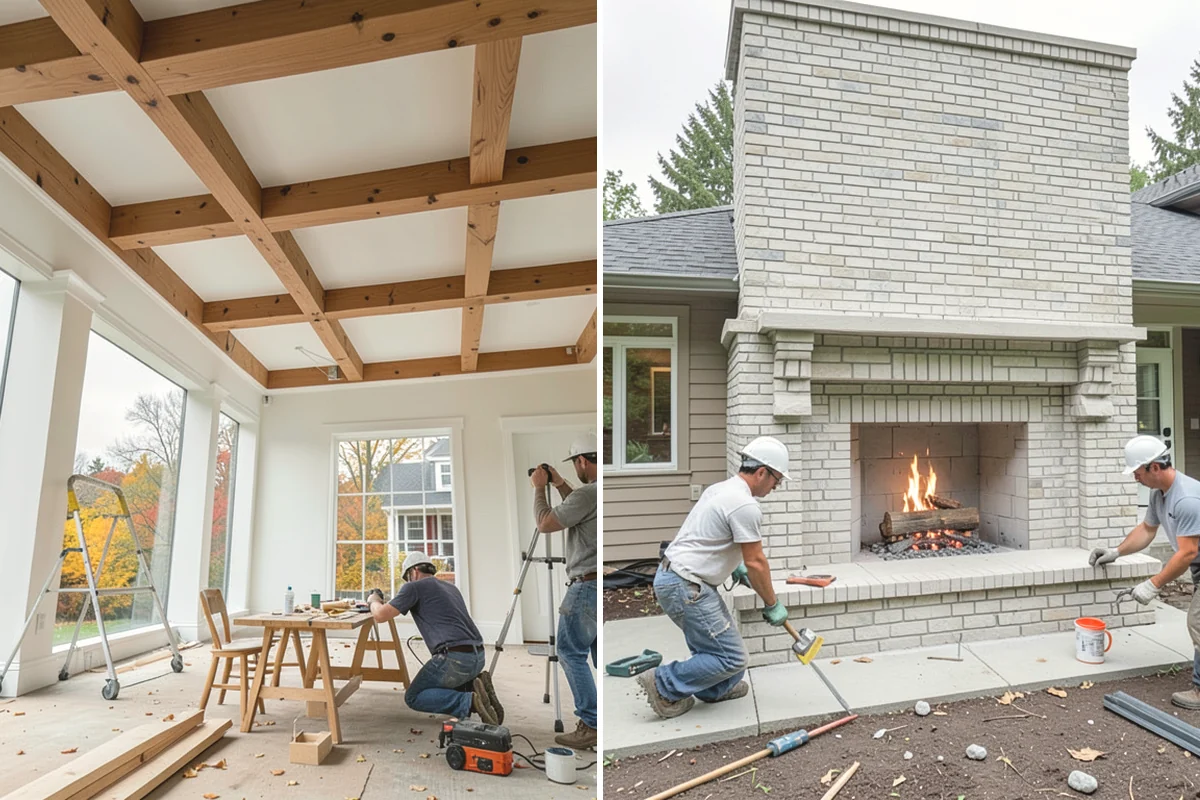 Portico Construction in Lake Stevens, Snohomish County, WA - Design the portico to match your facade