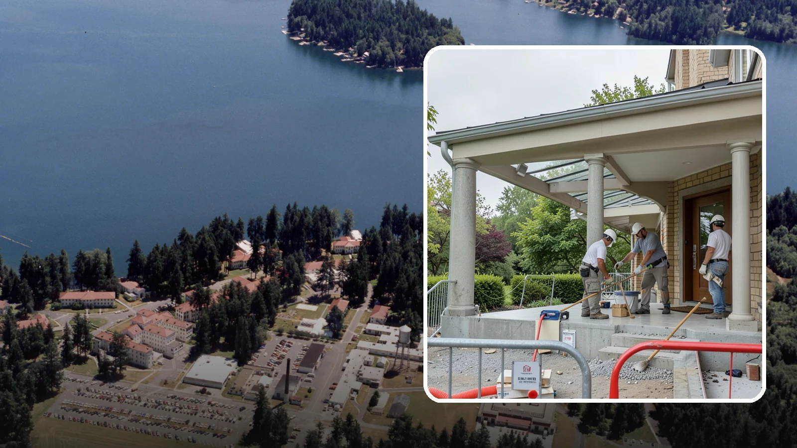 Portico Construction in Lakewood, Pierce County, WA - A portico adds a covered, columned entry structure that shelters your front door and elevates curb appeal.