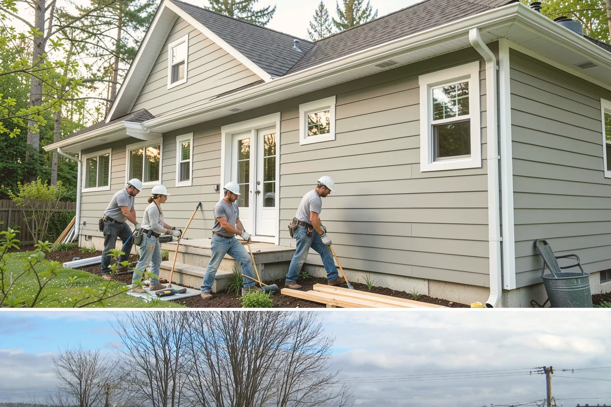 Portico Construction in Langley, Island County, WA - Setting footings and framing the roof are best done in dry weather so connections seal properly.