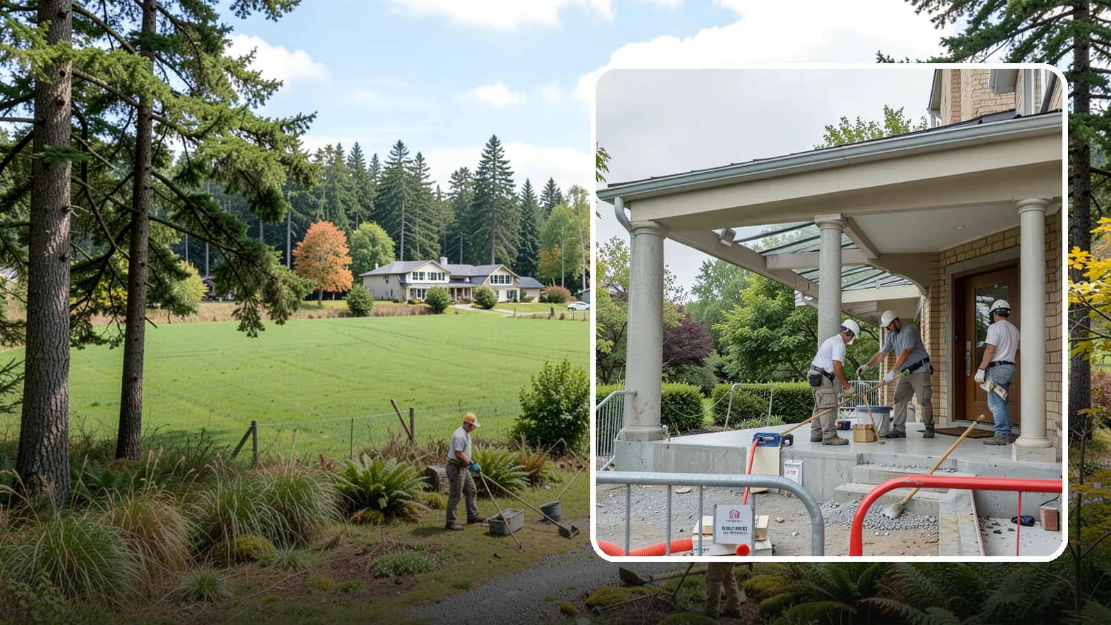 Portico Construction in Lyman, Skagit County, WA - A portico adds a covered, columned entry structure that shelters your front door and elevates curb appeal.