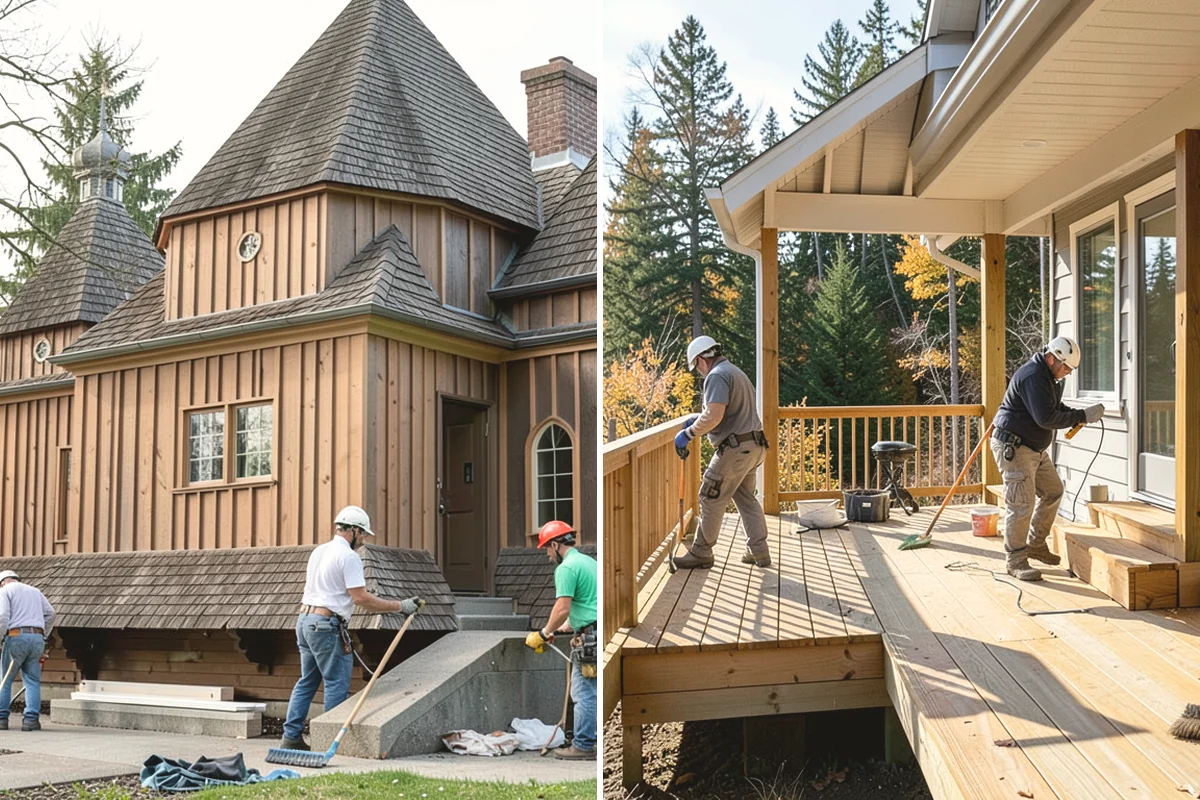 Portico Construction in Mill Creek, Snohomish County, WA - Design the portico to match your facade