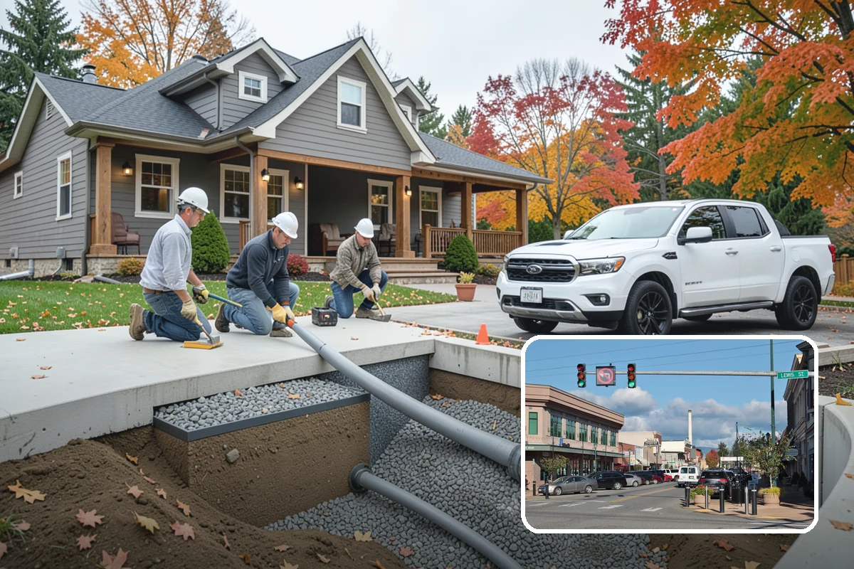Portico Construction in Monroe, Snohomish County, WA - Shelters the entry from rain