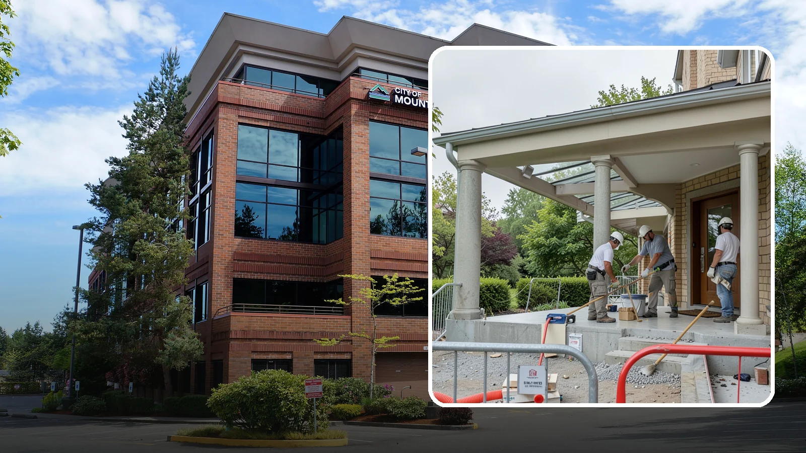 Portico Construction in Mountlake Terrace, Snohomish County, WA - A portico adds a covered, columned entry structure that shelters your front door and elevates curb appeal.