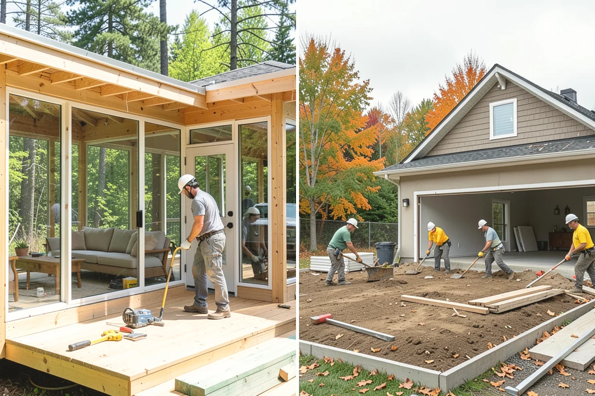 Portico Construction in North Bend, King County, WA - Design the portico to match your facade