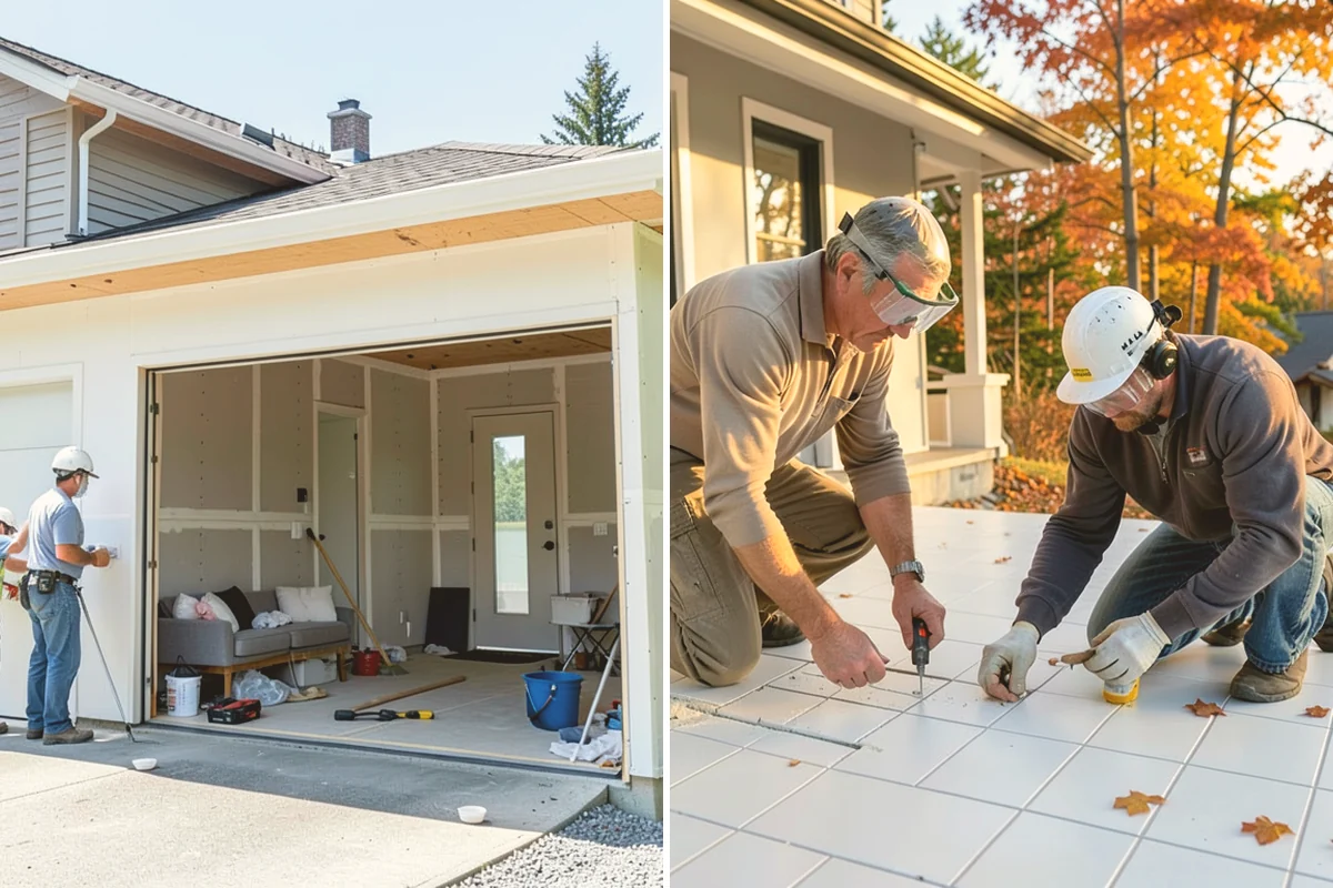 Portico Construction in Orting, Pierce County, WA - Design the portico to match your facade