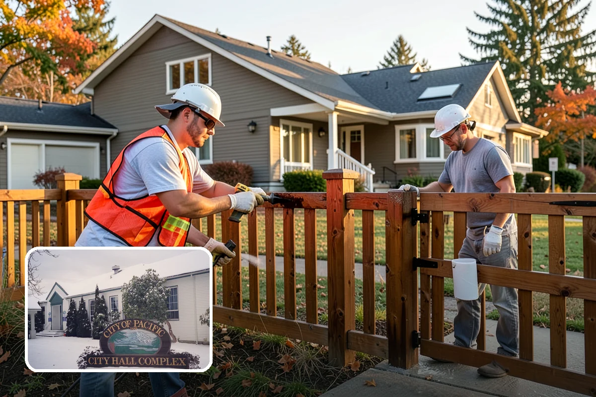 Portico Construction in Pacific, King County, WA - Shelters the entry from rain