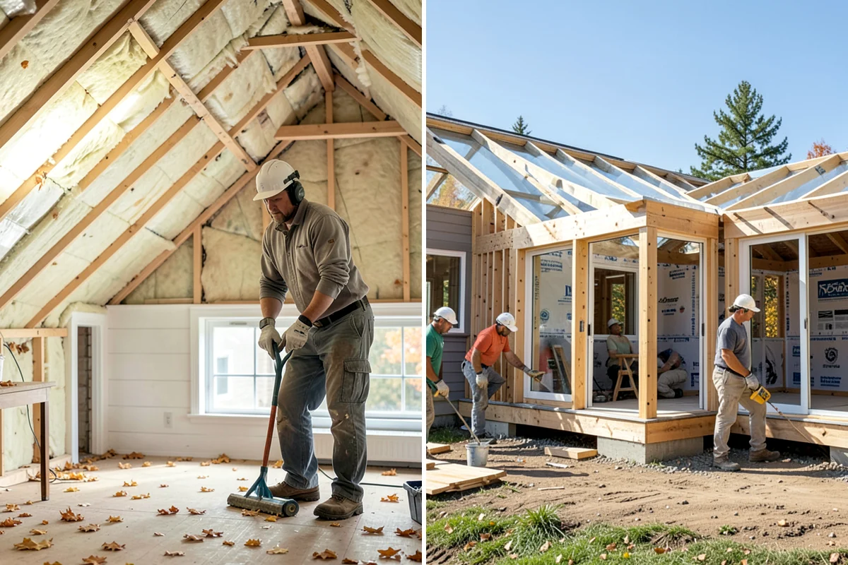 Portico Construction in Pacific, King County, WA - Design the portico to match your facade