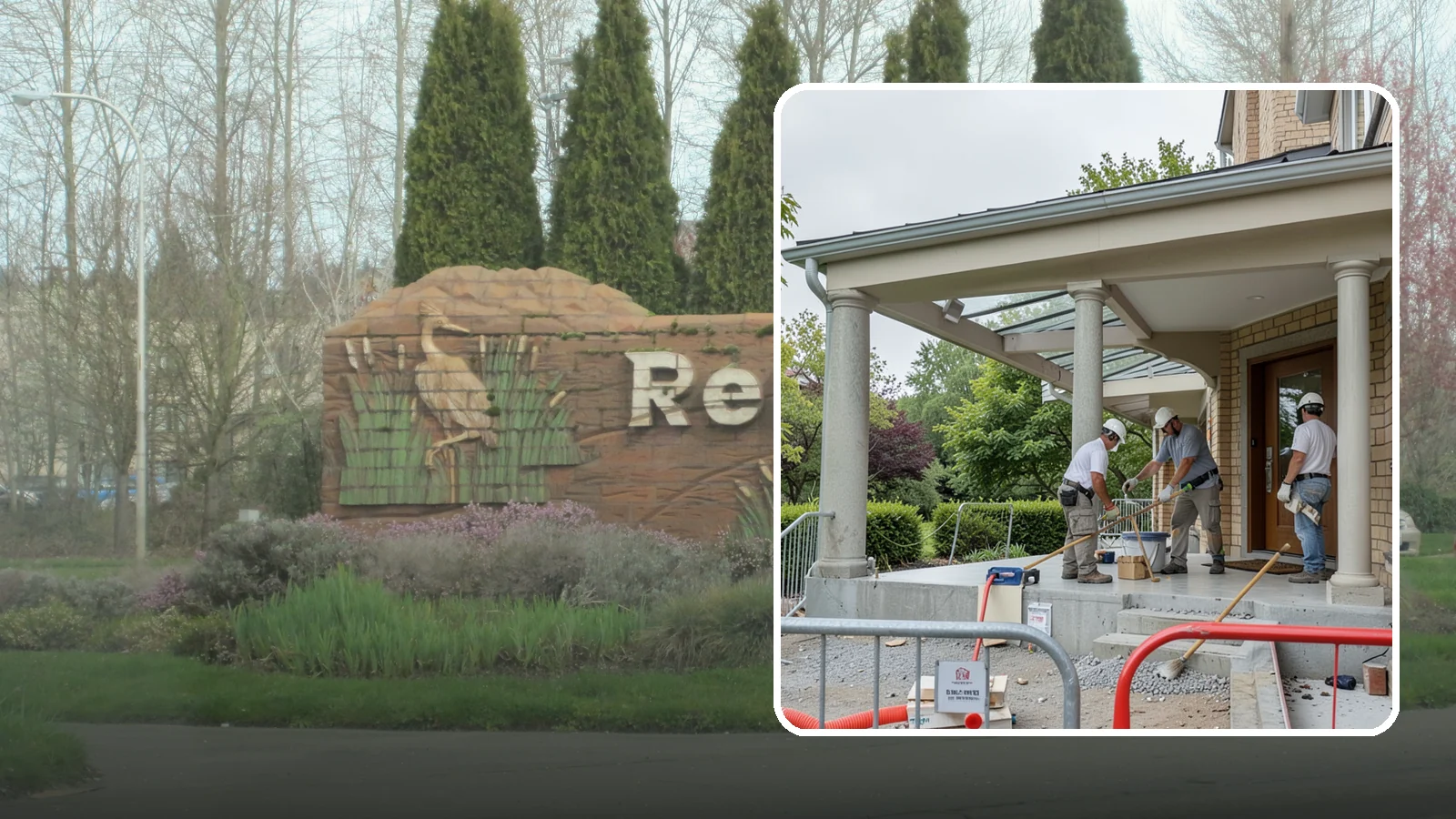 Portico Construction in Renton, King County, WA - A portico adds a covered, columned entry structure that shelters your front door and elevates curb appeal.