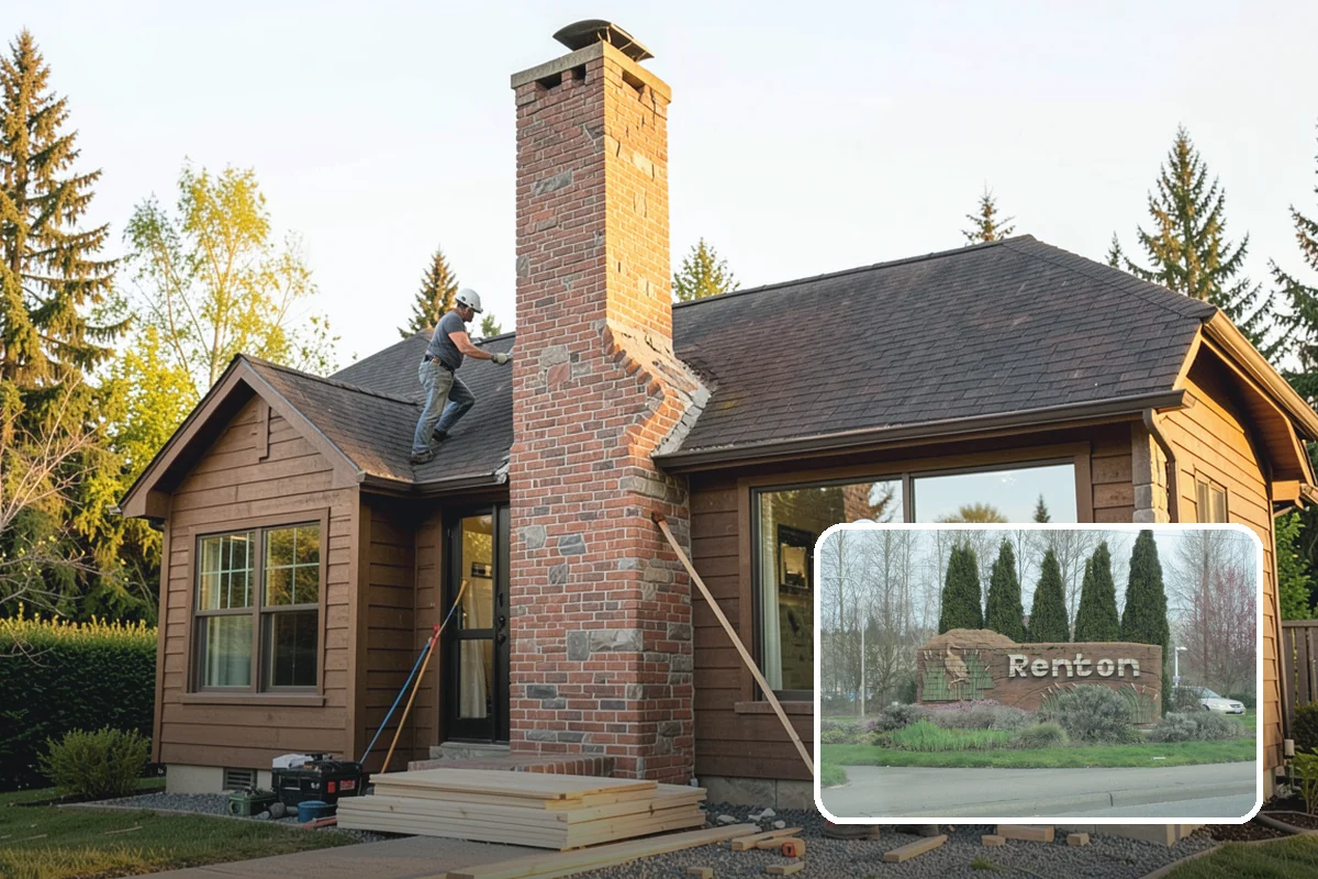 Portico Construction in Renton, King County, WA - Shelters the entry from rain