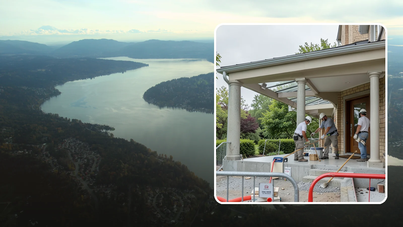 Portico Construction in Sammamish, King County, WA - A portico adds a covered, columned entry structure that shelters your front door and elevates curb appeal.