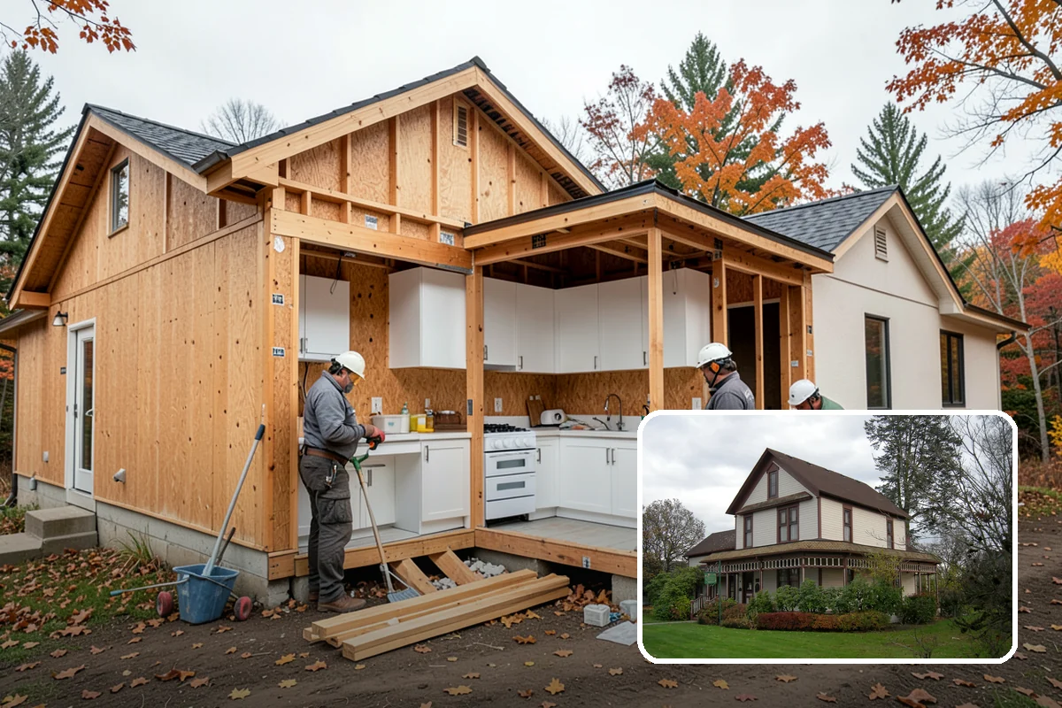 Portico Construction in Sumner, Pierce County, WA - Shelters the entry from rain