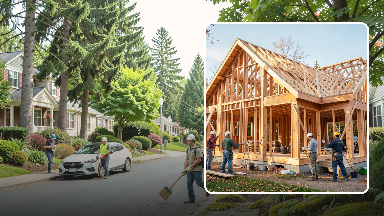 Post and Beam Framing in Beaux Arts Village, King County, WA - We craft exposed post-and-beam and timber frames that carry real loads and show off the wood as a finished feature.