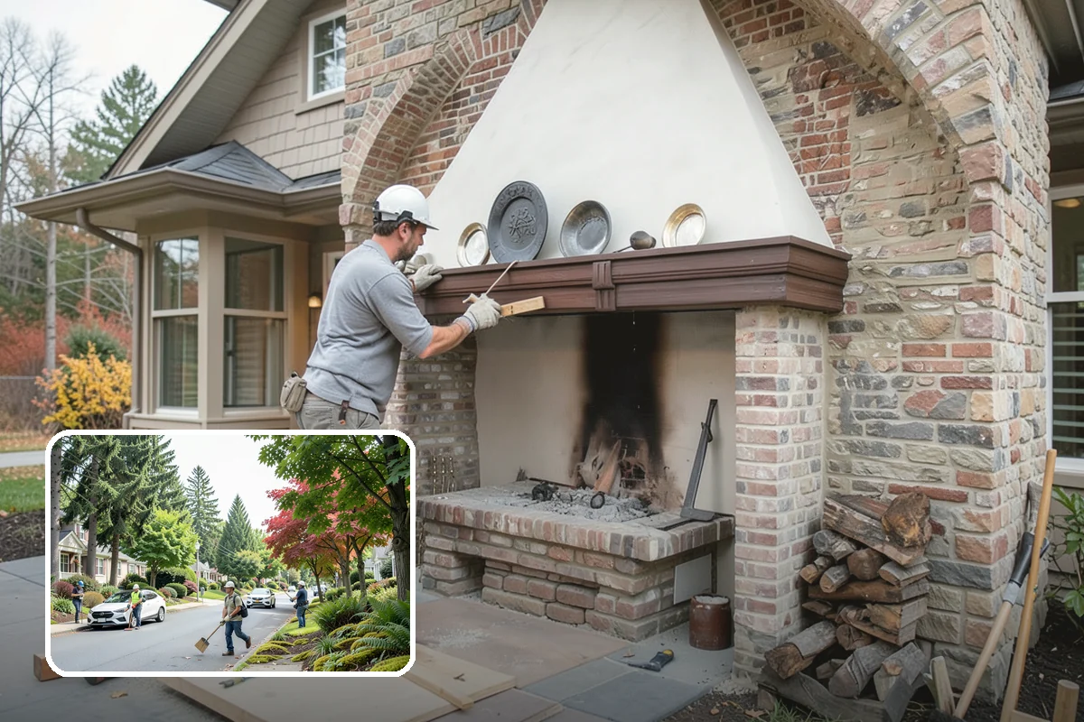 Post and Beam Framing in Beaux Arts Village, King County, WA - Open, column-free spaces created by heavy timber spans