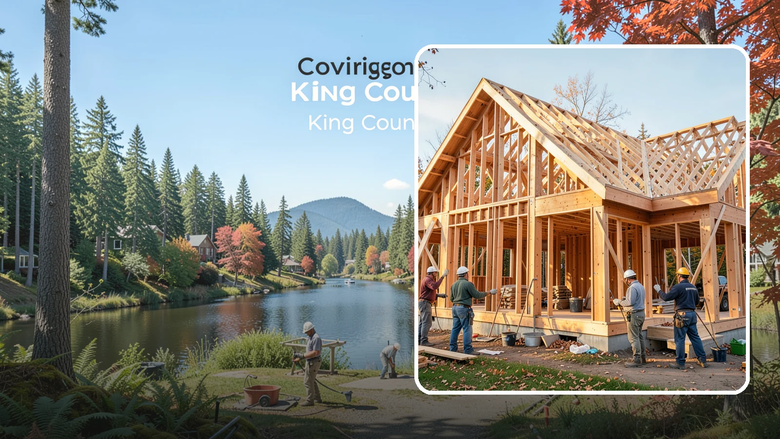 Post and Beam Framing in Covington, King County, WA - We craft exposed post-and-beam and timber frames that carry real loads and show off the wood as a finished feature.