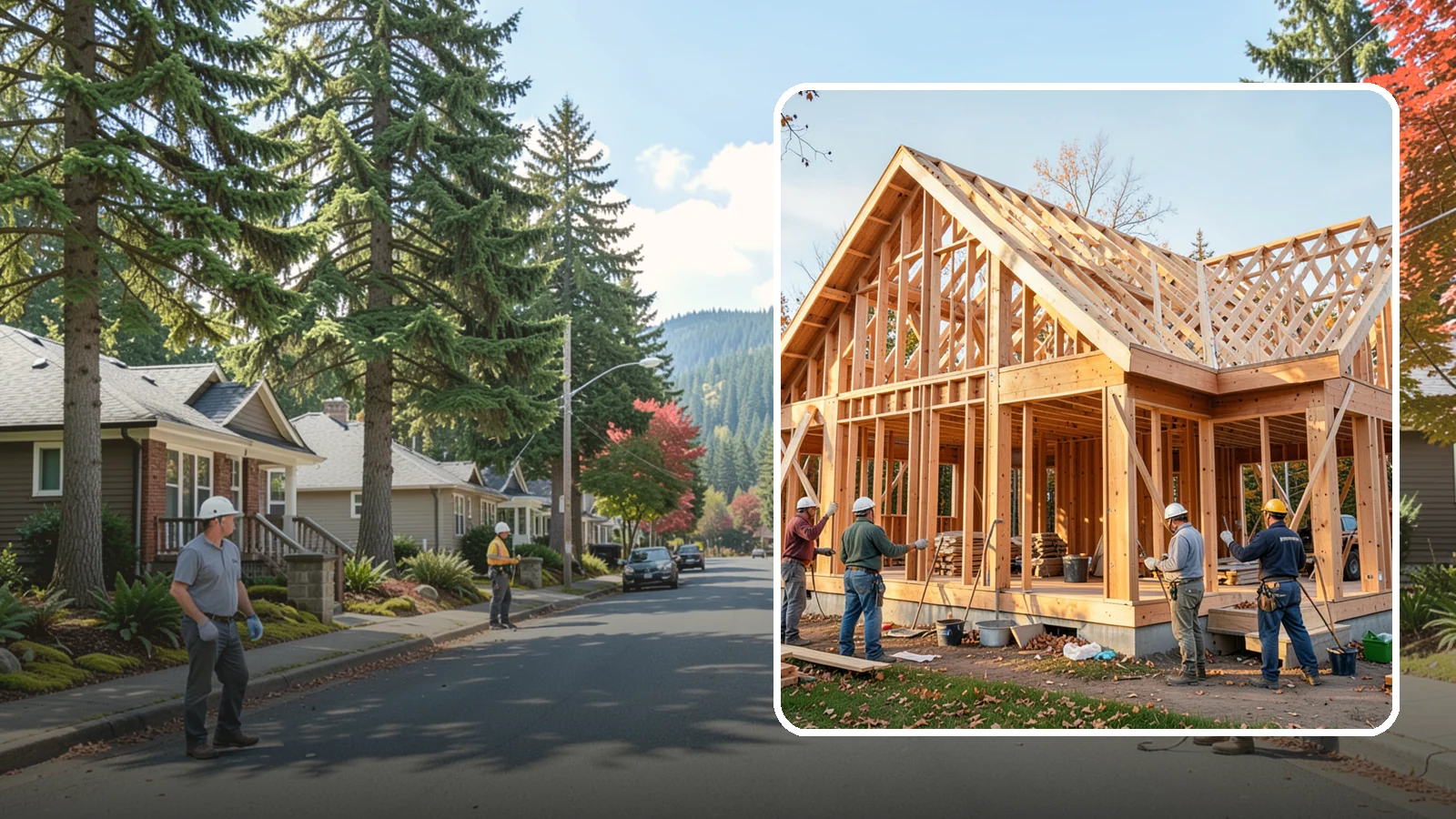 Post and Beam Framing in Hunts Point, King County, WA - We craft exposed post-and-beam and timber frames that carry real loads and show off the wood as a finished feature.