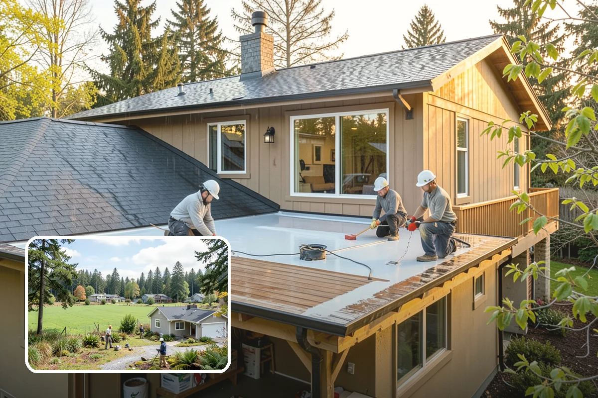 Post and Beam Framing in Lyman, Skagit County, WA - Open, column-free spaces created by heavy timber spans
