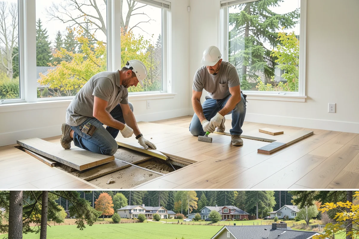 Post and Beam Framing in Lyman, Skagit County, WA - Milled timbers are best set during drier stretches to control moisture and finishing, though we can stage delivery to protect...
