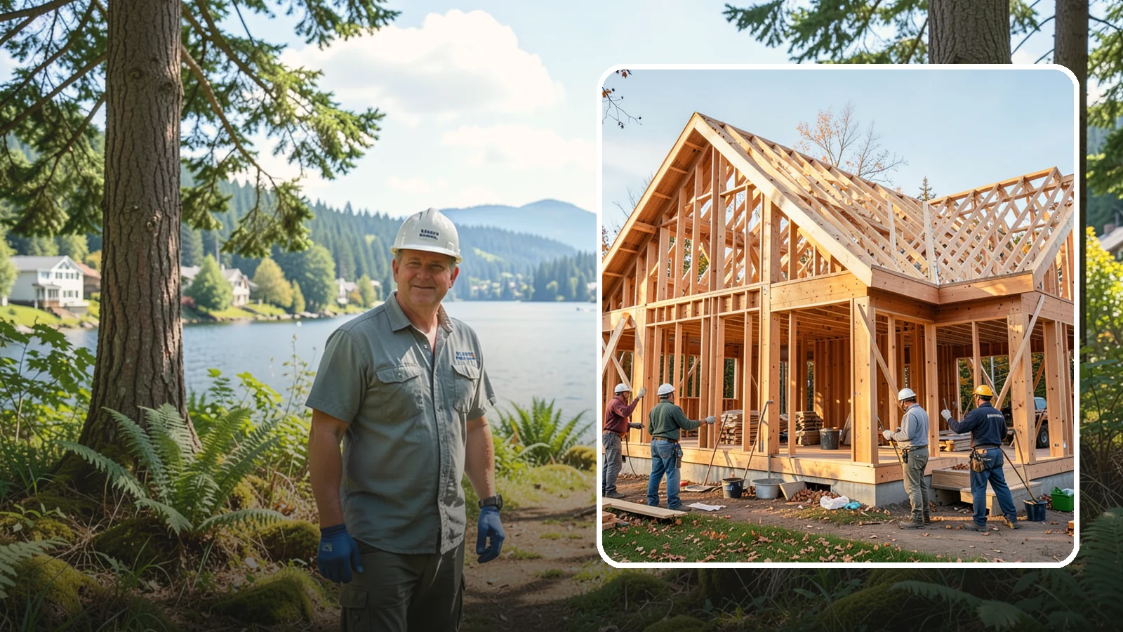 Post and Beam Framing in Milton, King County, WA - We craft exposed post-and-beam and timber frames that carry real loads and show off the wood as a finished feature.