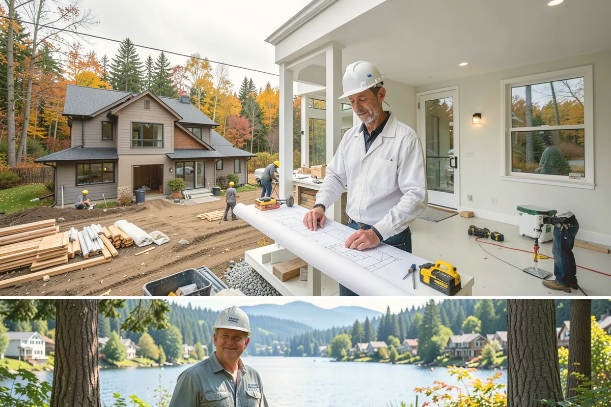 Post and Beam Framing in Milton, King County, WA - Milled timbers are best set during drier stretches to control moisture and finishing, though we can stage delivery to protect...