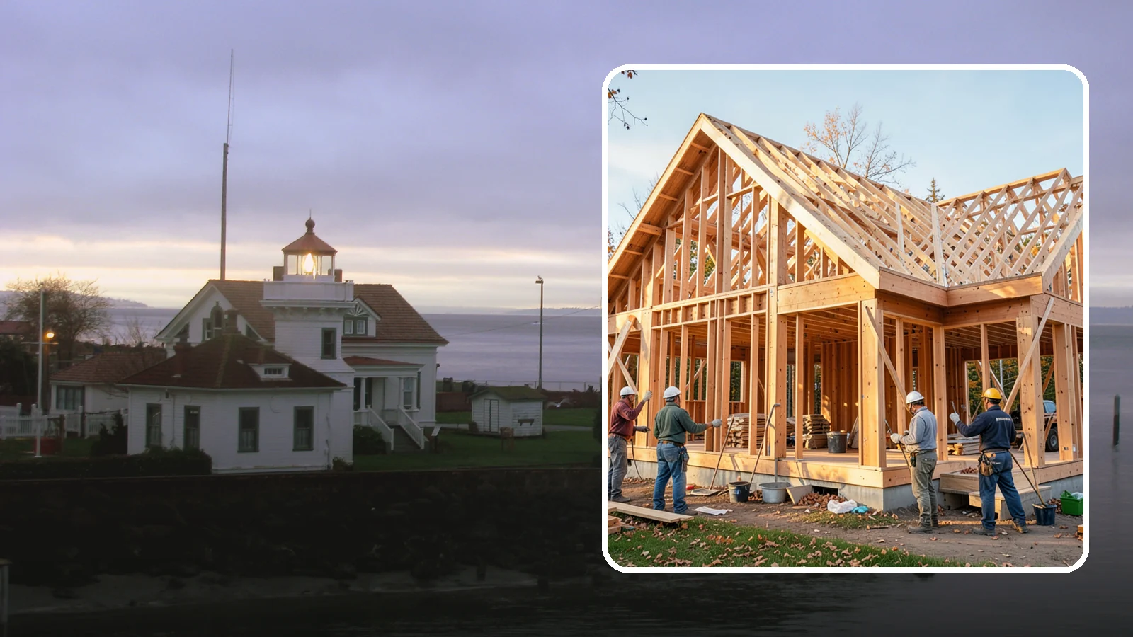 Post and Beam Framing in Mukilteo, Snohomish County, WA - We craft exposed post-and-beam and timber frames that carry real loads and show off the wood as a finished feature.