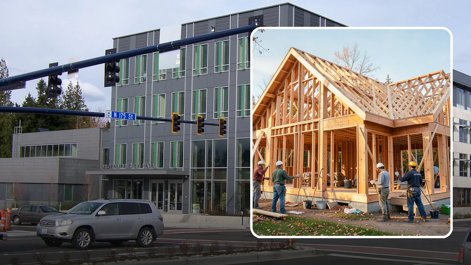 Post and Beam Framing in Shoreline, King County, WA - We craft exposed post-and-beam and timber frames that carry real loads and show off the wood as a finished feature.