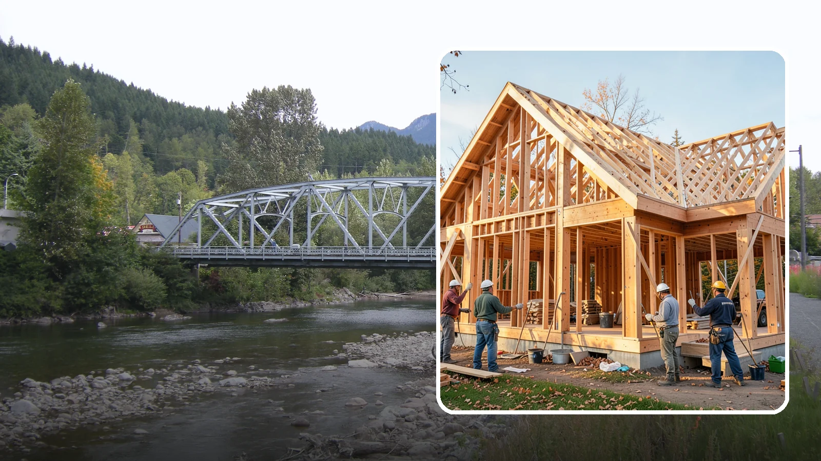 Post and Beam Framing in Skykomish, King County, WA - We craft exposed post-and-beam and timber frames that carry real loads and show off the wood as a finished feature.