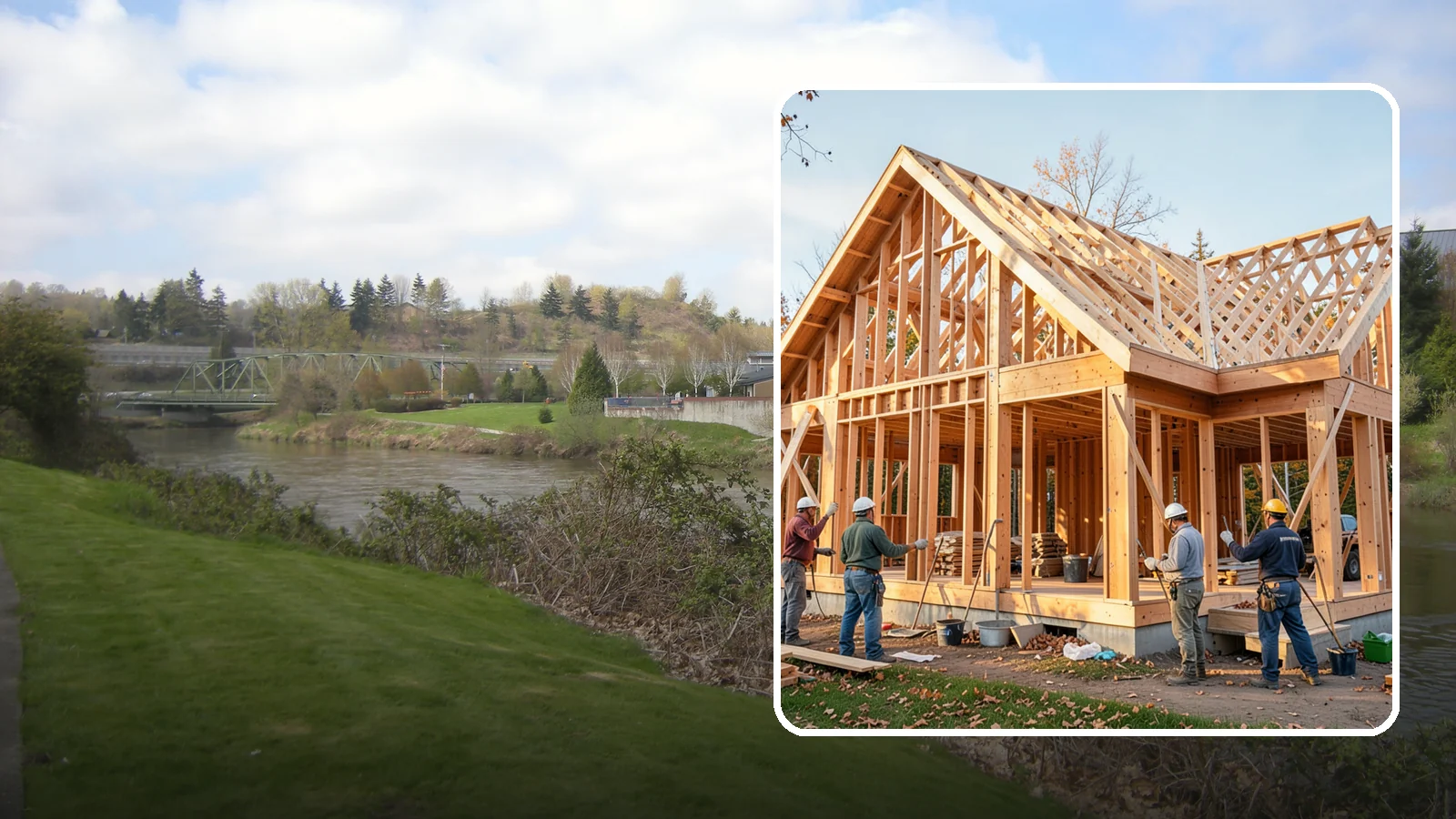 Post and Beam Framing in Tukwila, King County, WA - We craft exposed post-and-beam and timber frames that carry real loads and show off the wood as a finished feature.