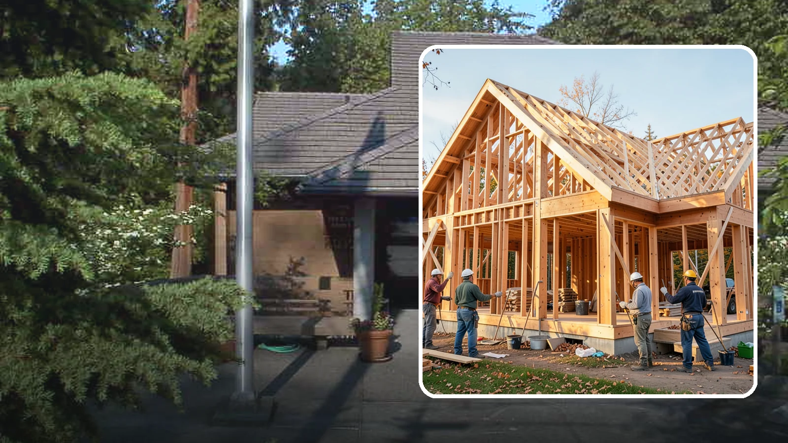 Post and Beam Framing in Yarrow Point, King County, WA - We craft exposed post-and-beam and timber frames that carry real loads and show off the wood as a finished feature.