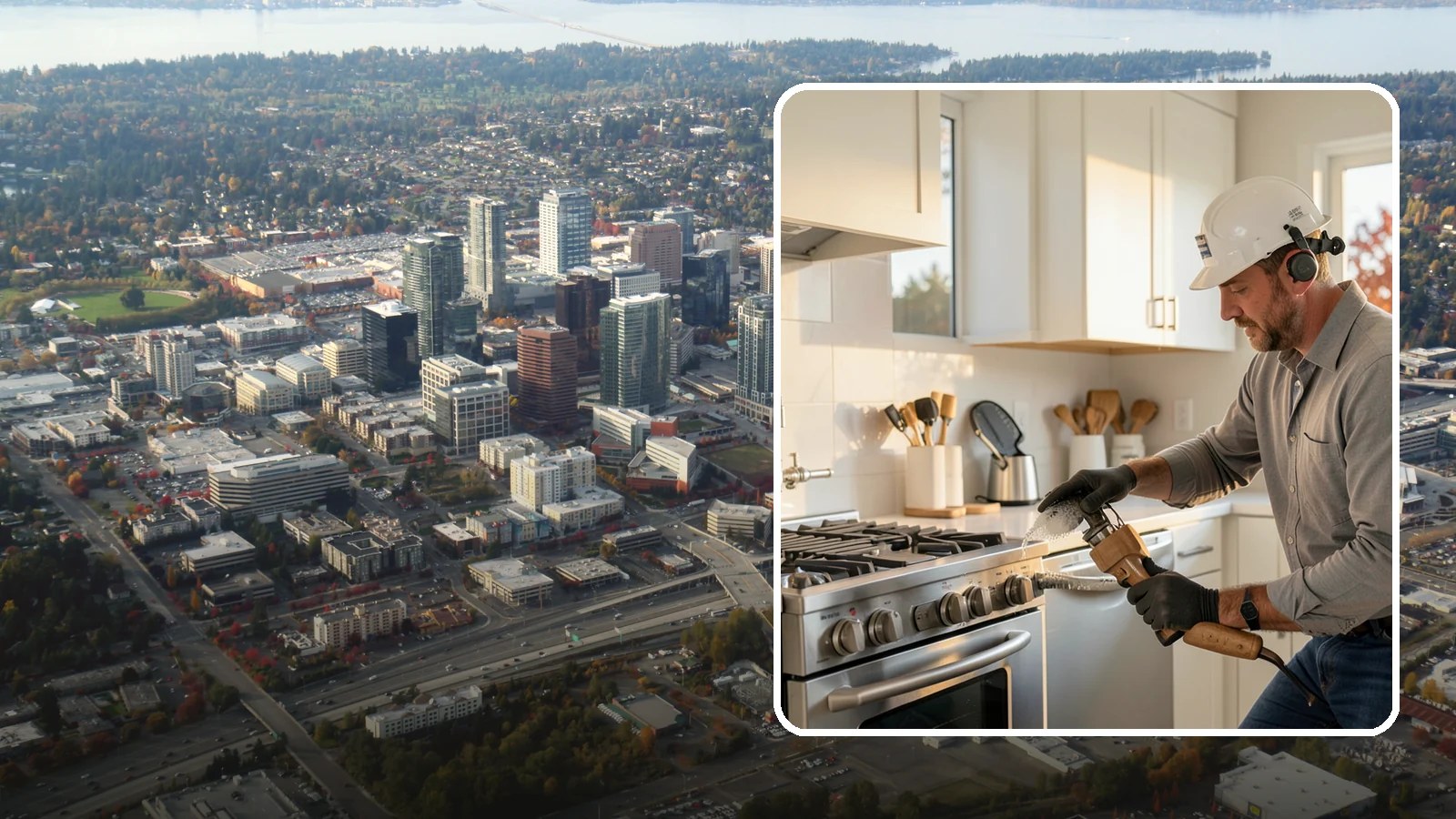 Pot Filler Installation in Bellevue, King County, WA - We install wall-mounted pot filler faucets above the range for convenient cooking-water access.
